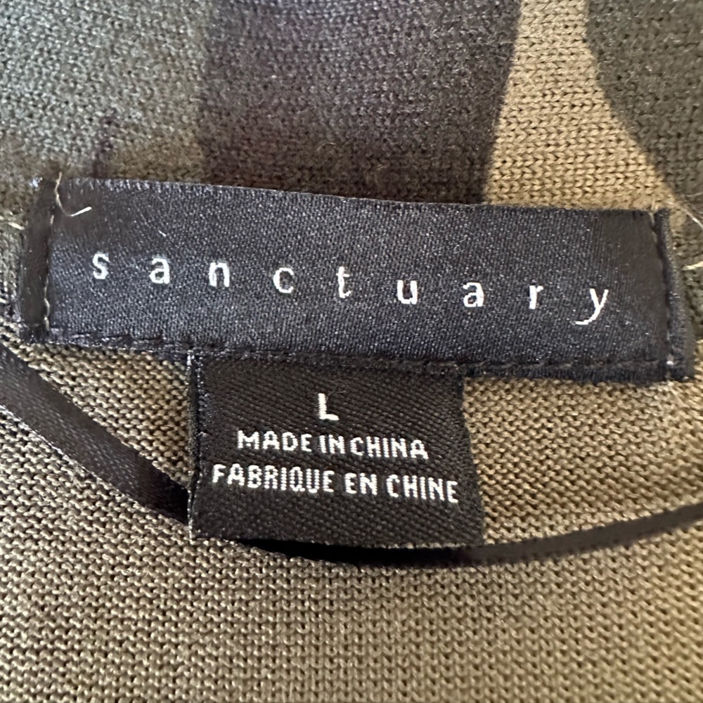 Sanctuary open front camo knit cardigan, size large - Picture 9 of 11
